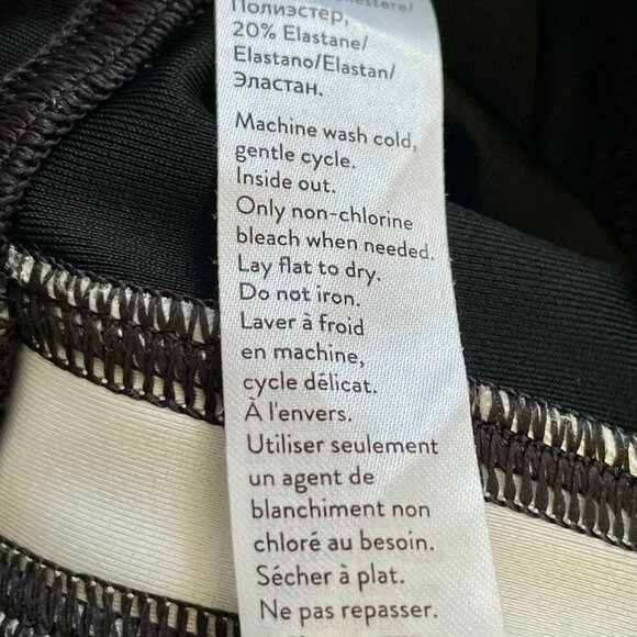 Spanx Faux Leather Racer Stripe Leggings Black Raw Hem XS Bodycon Workout Gym - Picture 11 of 11